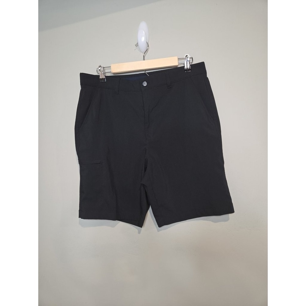 Jack Nicklaus Golf Shorts M 34 Black Performance Flat Front Tech Polyester Sport